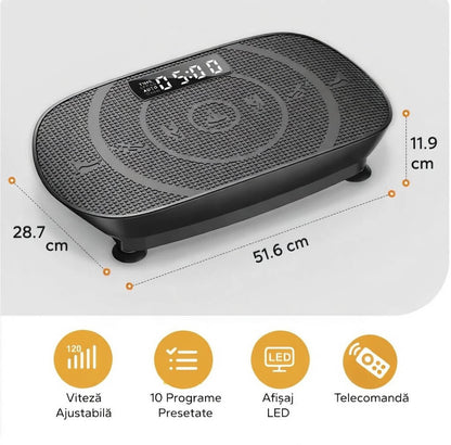 Placa de vibratii, cu telecomanda si benzi de rezistenta