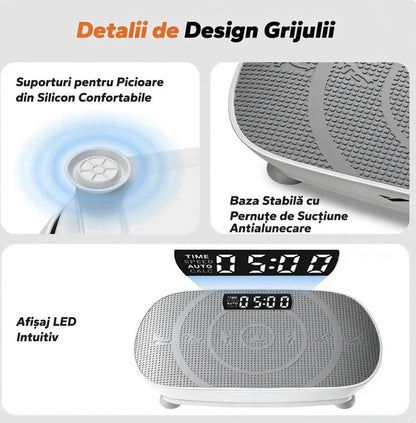 Placa de vibratii, cu telecomanda si benzi de rezistenta